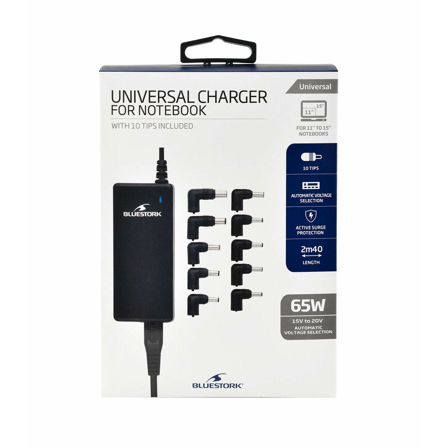 Cargador para Portátil Bluestork BS-PW-NB-65/2 Universal 10 en 1 65 W