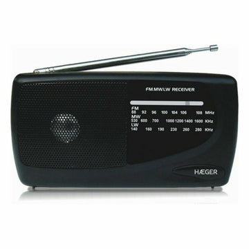 Radio AM/FM Haeger PR-TRI.002A Negro