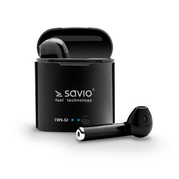 Auriculares in Ear Bluetooth Savio TWS-02 Negro Grafito