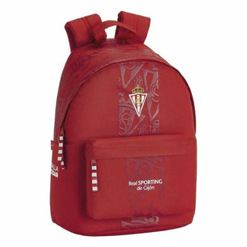 Mochila para Portátil Real Sporting de Gijón 14,1'' Rojo 31 x 41 x 16 cm