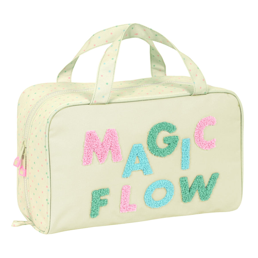 Neceser Escolar Glow Lab Magic flow Beige (31 x 14 x 19 cm)