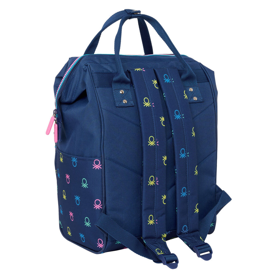 Mochila para Portátil Benetton Cool Azul marino 27 x 40 x 19 cm