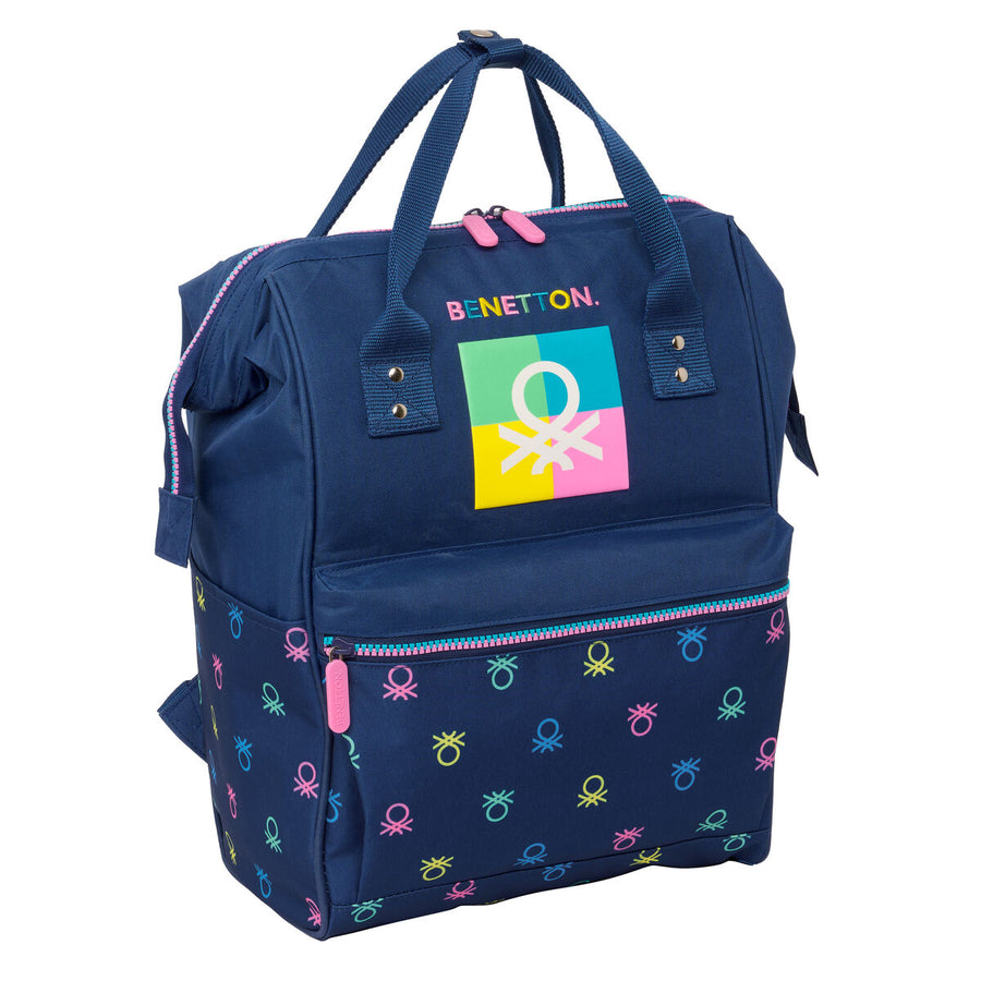 Mochila para Portátil Benetton Cool Azul marino 27 x 40 x 19 cm