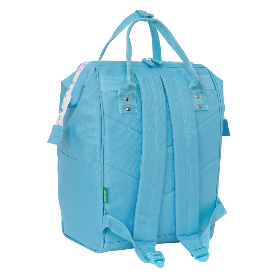 Laptop Backpack Benetton Spring Sky blue 27 x 40 x 19 cm