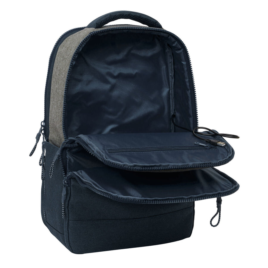 Mochila para Portátil Kappa Dark Navi Gris Azul marino 29 x 44 x 15 cm