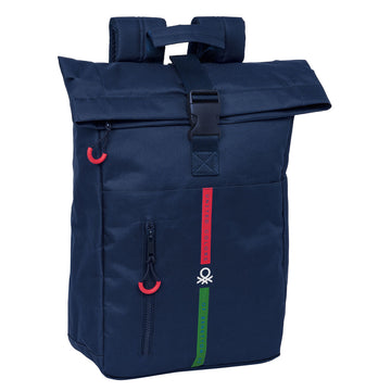 Mochila para Portátil Benetton Italy Azul marino 28 x 42 x 13 cm