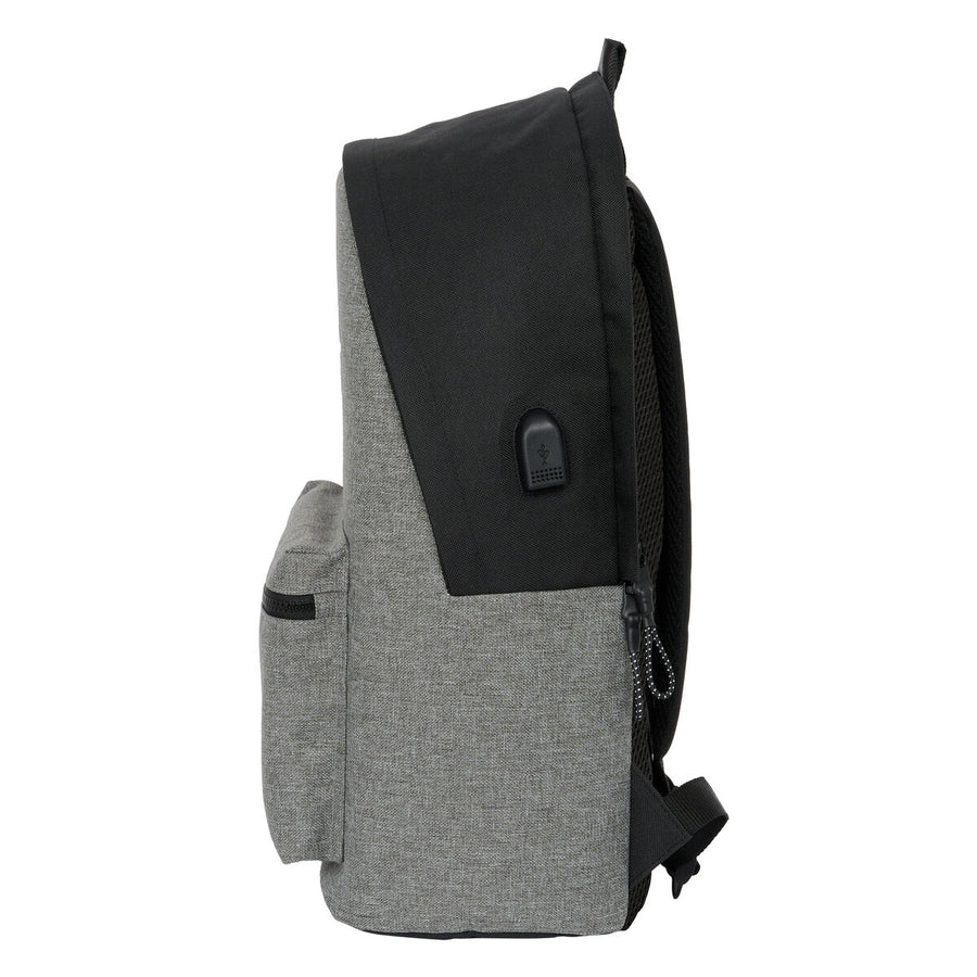 Mochila para Portátil Eckō Unltd. Rhino Negro Gris 31 x 44 x 18 cm