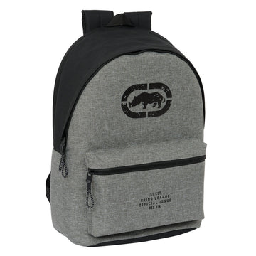 Mochila para Portátil Eckō Unltd. Rhino Negro Gris 31 x 44 x 18 cm