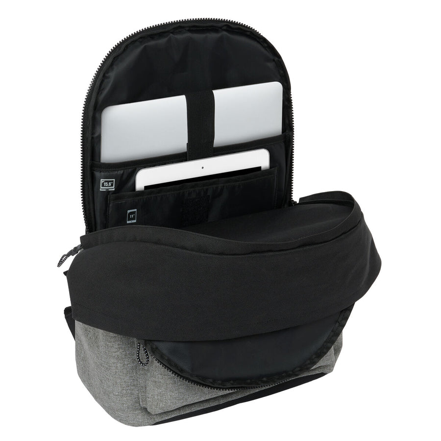 Mochila para Portátil Eckō Unltd. Rhino Negro Gris 31 x 44 x 18 cm