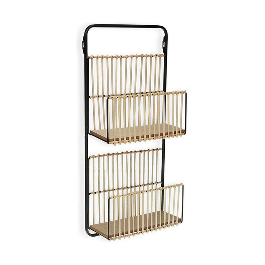 Shelves Versa Metal Rattan MDF Wood (12 x 68 x 32 cm)