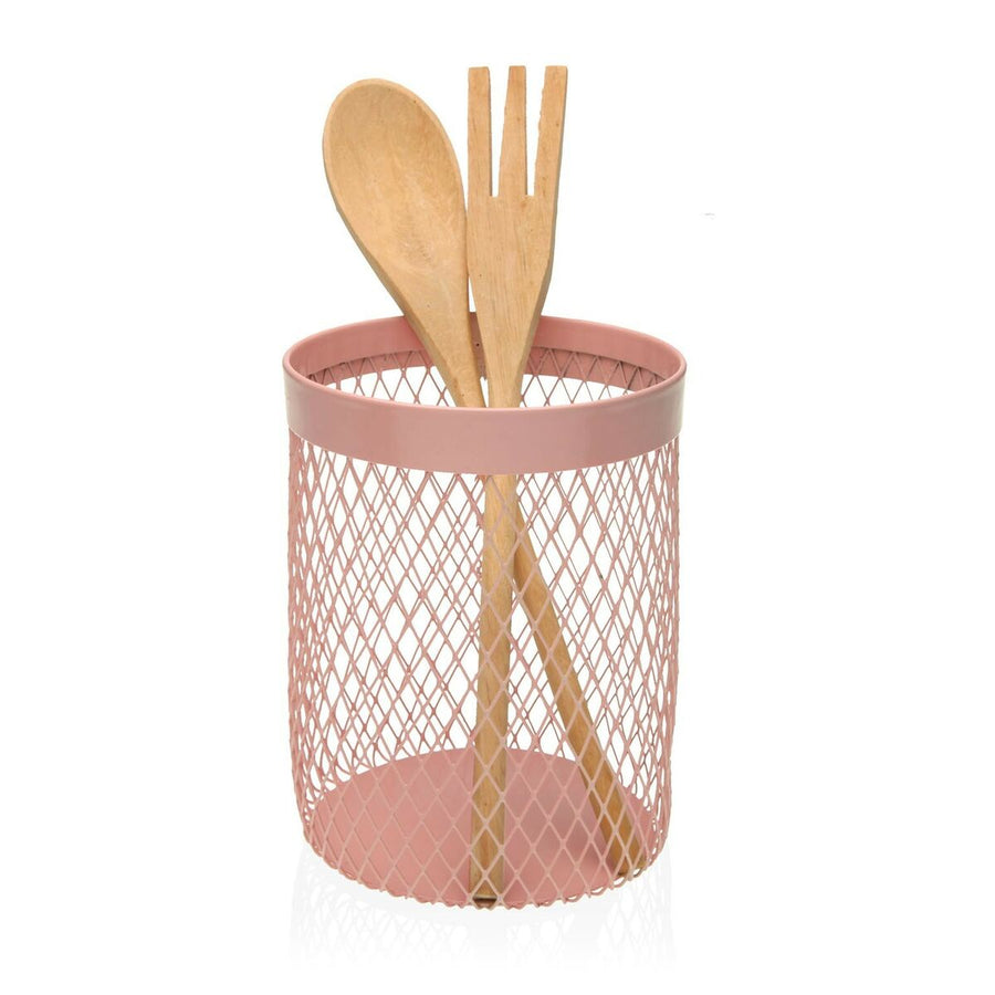 Bote para Utensilios de Cocina Versa Rosa (11,5 x 15,5 x 11,5 cm)