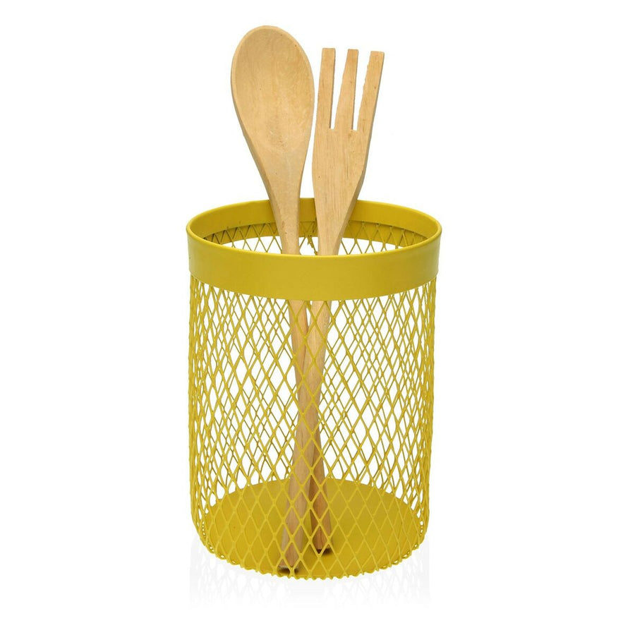 Bote para Utensilios de Cocina Versa Amarillo (11,5 x 15,5 x 11,5 cm)