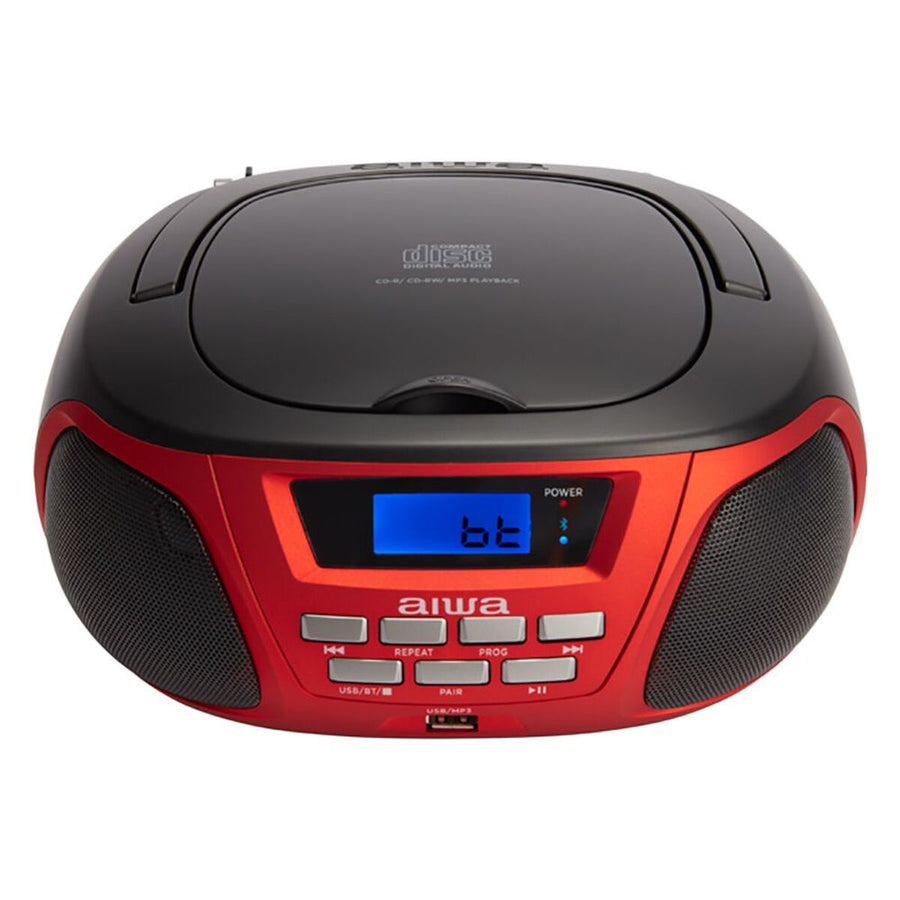 Radio CD Bluetooth MP3 Aiwa BBTU-300RD Black Red