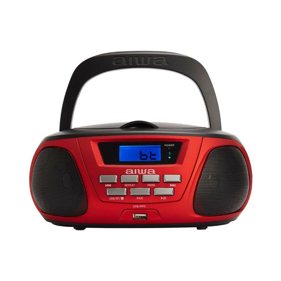 Radio CD Bluetooth MP3 Aiwa BBTU-300RD Black Red