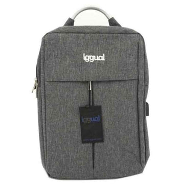 Mochila para Portátil iggual IGG317044 Impermeable Gris