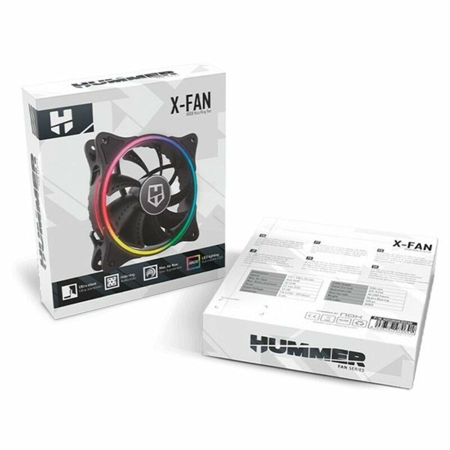 Ventilador Nox NXHUMMERXFAN Ø 12 cm 1100 rpm LED ARGB