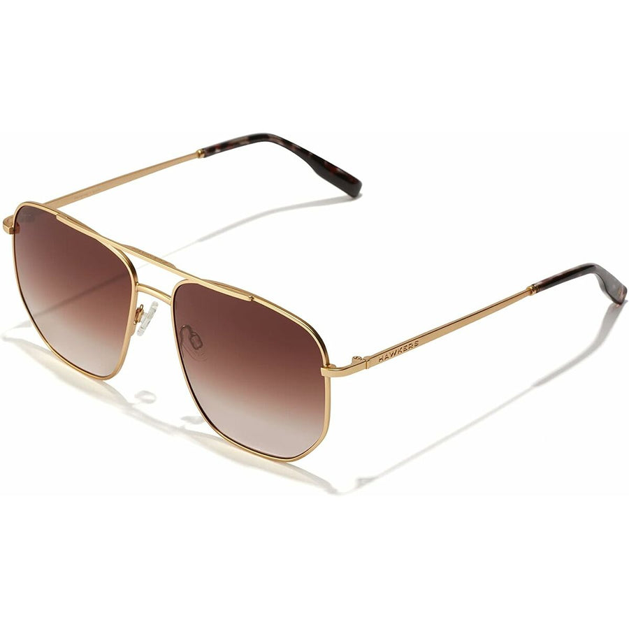 Unisex Sunglasses Hawkers Cad Ø 53 mm Golden Brown