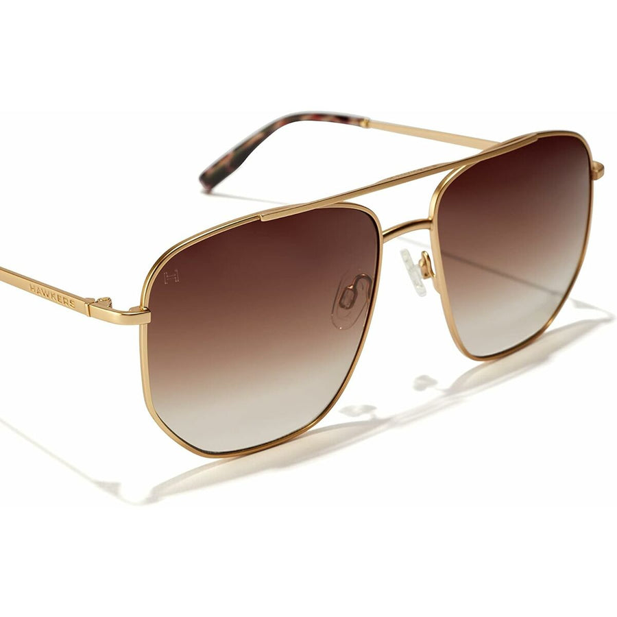 Unisex Sunglasses Hawkers Cad Ø 53 mm Golden Brown