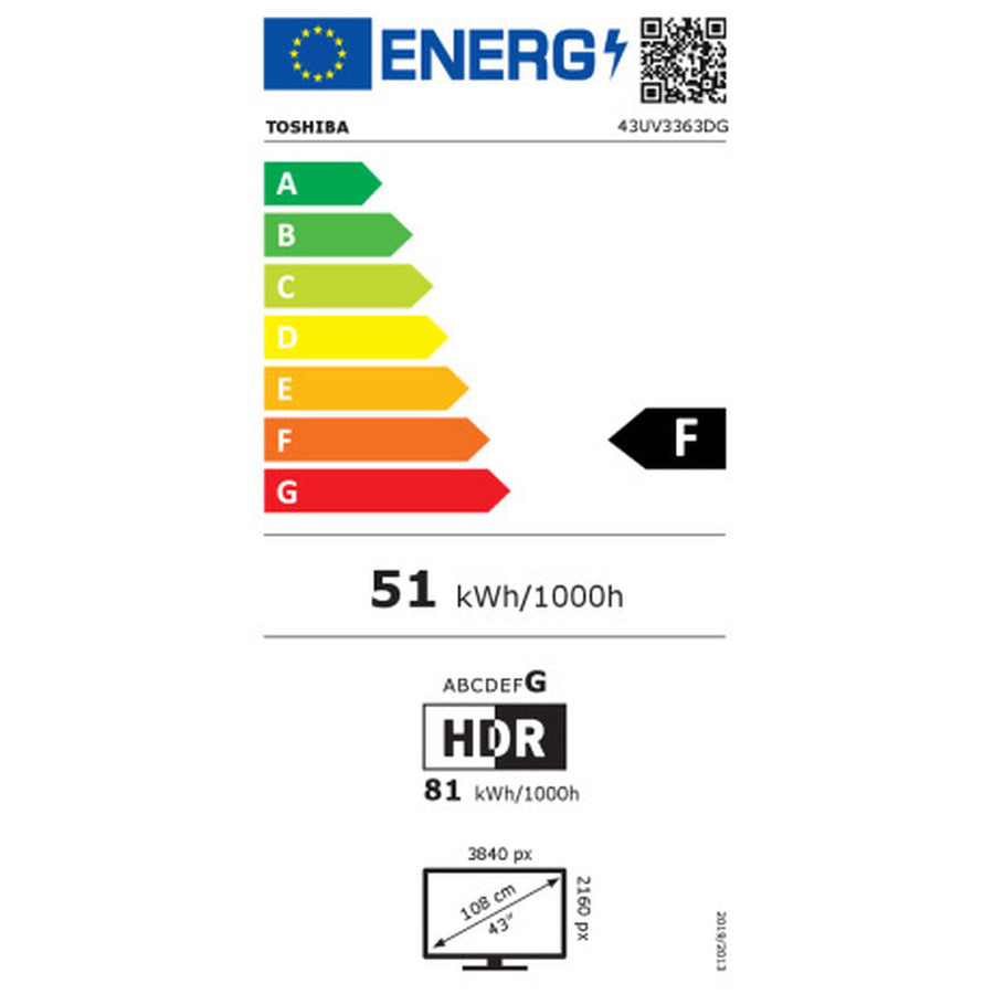 Smart TV Toshiba 43UV3363DG 4K Ultra HD 43