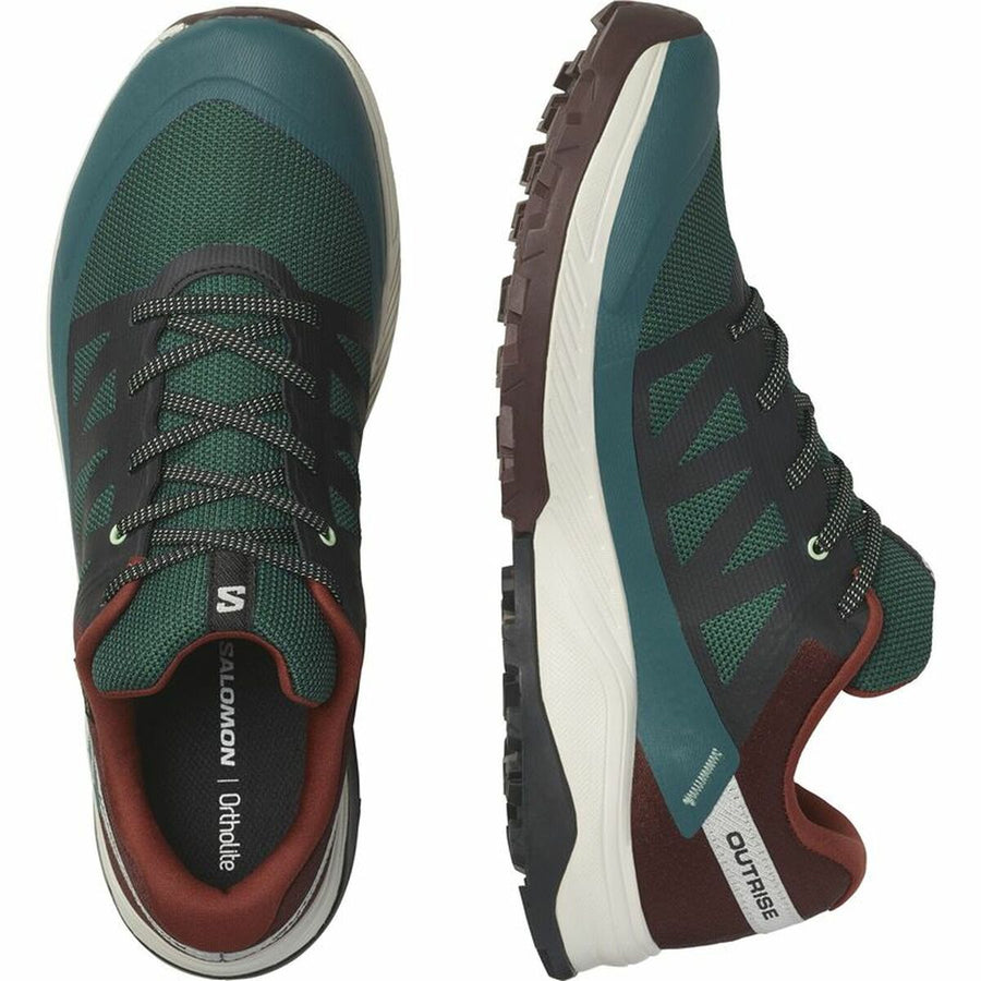 Zapatillas Deportivas Salomon Outrise GORE-TEX Montaña Burdeos Verde oscuro Hombre