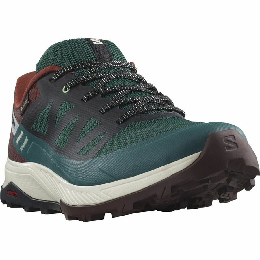 Zapatillas Deportivas Salomon Outrise GORE-TEX Montaña Burdeos Verde oscuro Hombre